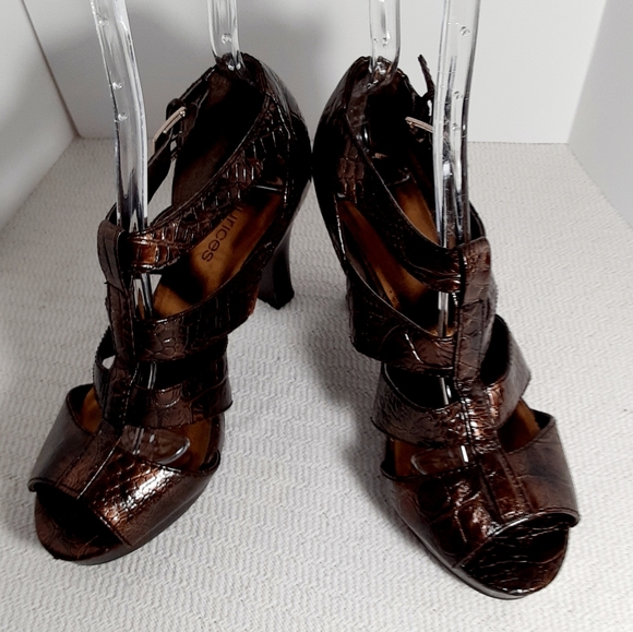 Maurices Shoes - Maurices Bronze Cage Heels